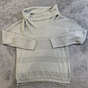 Women's GAP Gray Turtleneck Knit Pullover Sweater Size Large